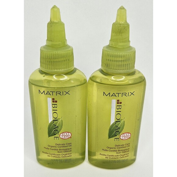 Matrix BIOLAGE Delicate Care Organic Certified Oil 1.7oz Travel Size Lot Of 2 - Picture 1 of 2